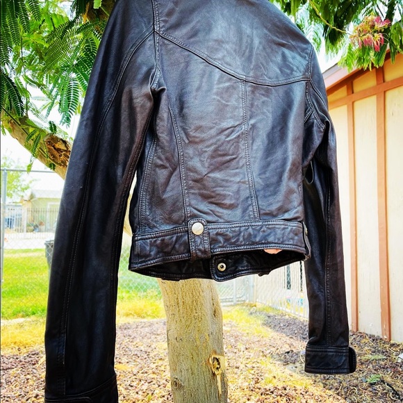 Ezra Fitch Leather Cafe Motorcycle Jacket Size M - Picture 5 of 7